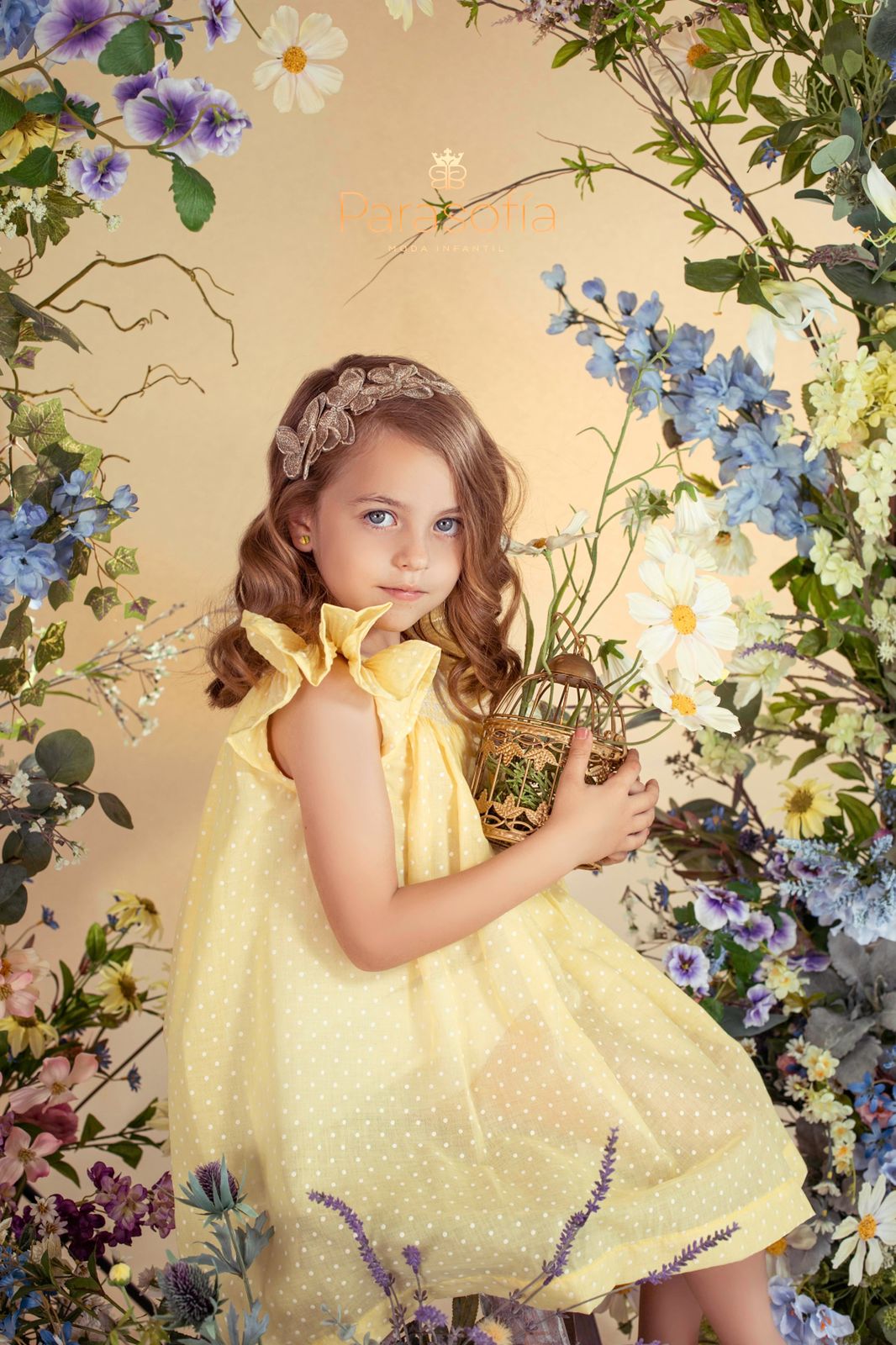 Luxury Smocked Girl Dress - Yellow