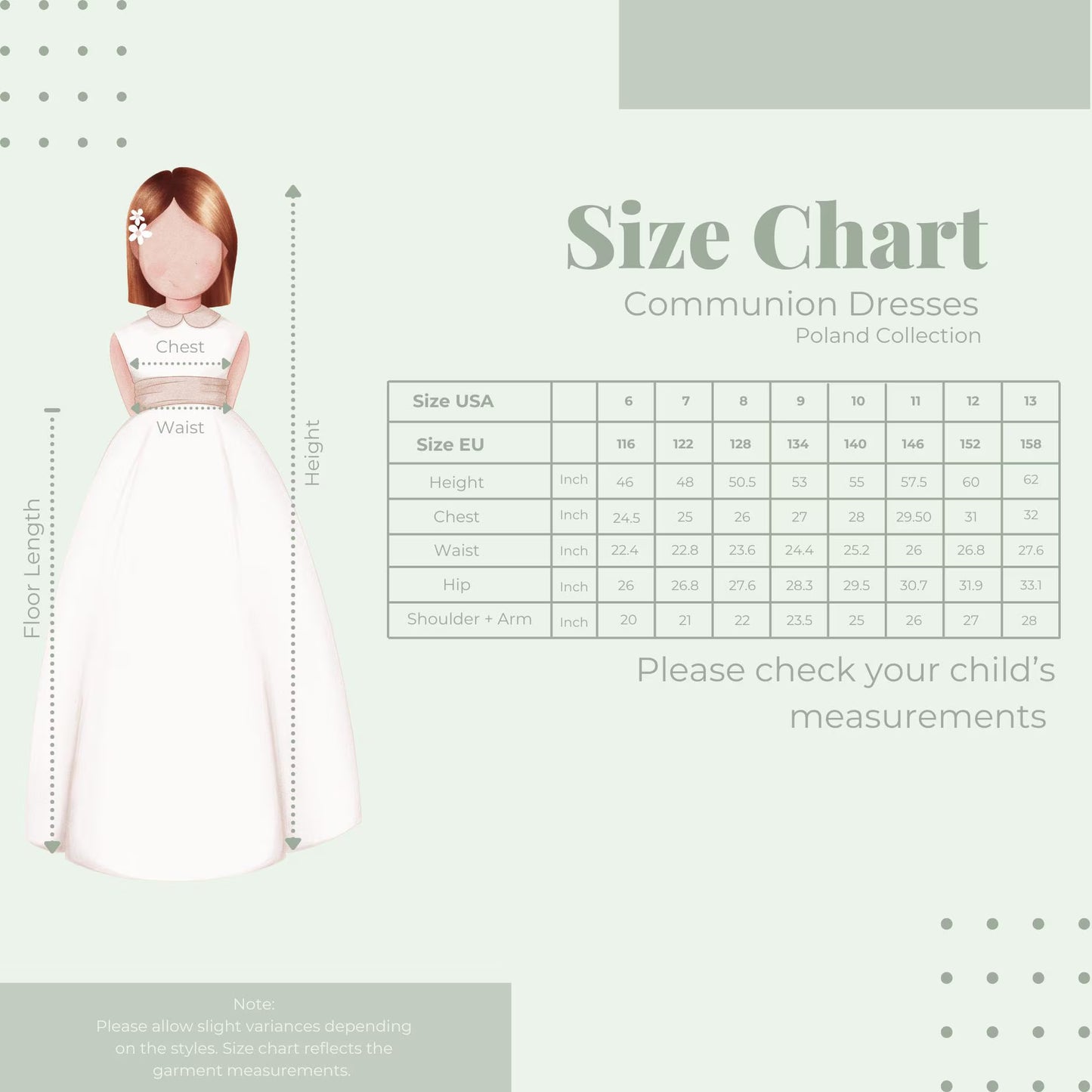 Danica Style - White Flower Girl / First Communion Dress: Lace Embroidery, Glitter Tulle Gown